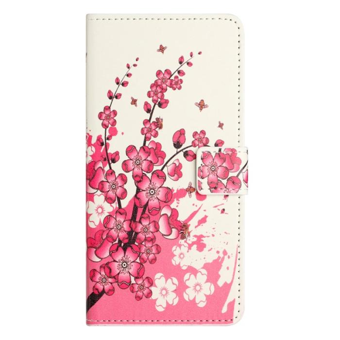 OEM - Plånboksfodral för Samsung Galaxy S26 Konstläder - Plommonblomma
