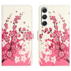 OEM - Pl&aring;nboksfodral f&ouml;r Samsung Galaxy S26 Konstl&auml;der - Plommonblomma