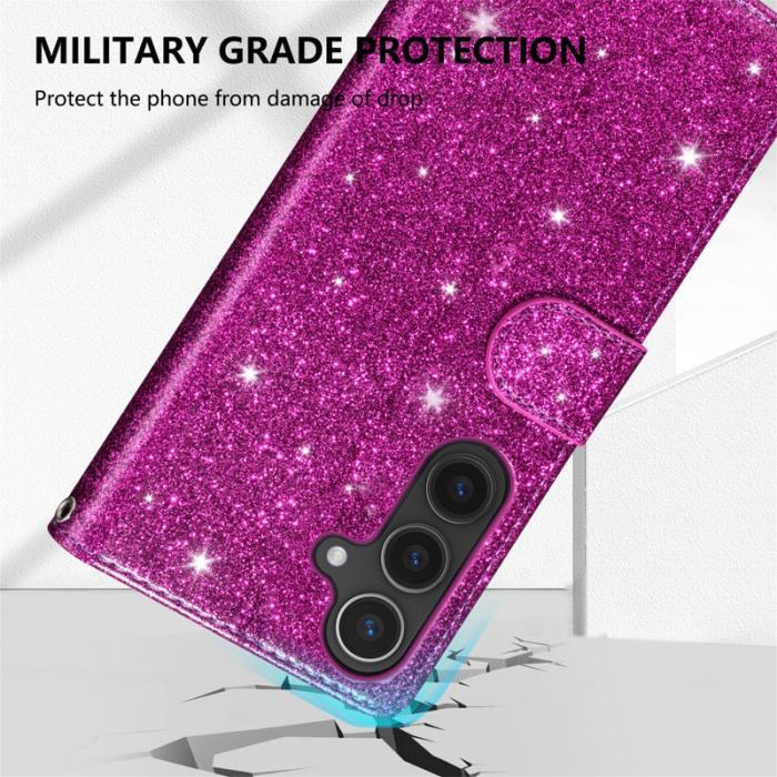 OEM - Mobilfodral för Samsung Galaxy S26 Ställfunktion Glitter - Lila