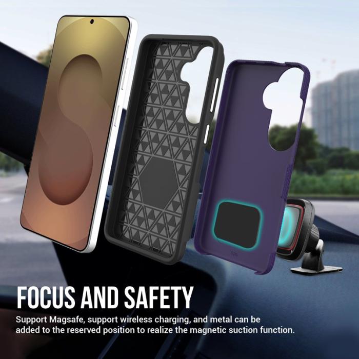 OEM - Mobilskal för Samsung Galaxy S26 TPU + PC Stötabsorberande - Mörklila