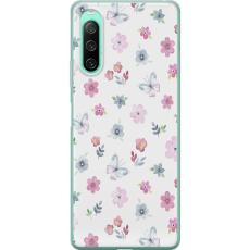 iSecrets - Mobilskal till Sony Xperia 10 IV med Blommor och fjärillar