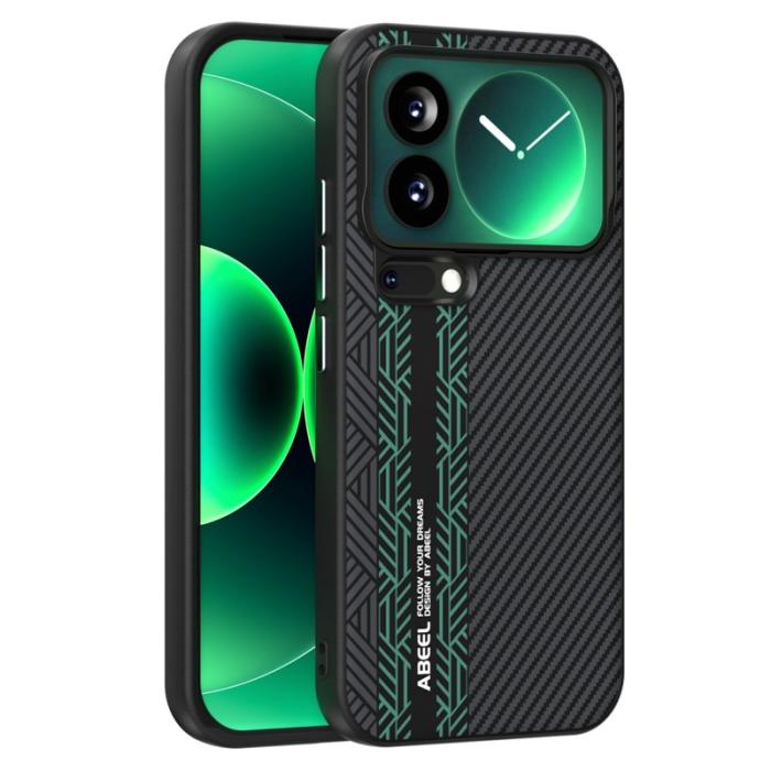 ABEEL - ABEEL Mobilskal till Xiaomi 17 Pro PC TPU Aluminium PU Läder - Textur 2