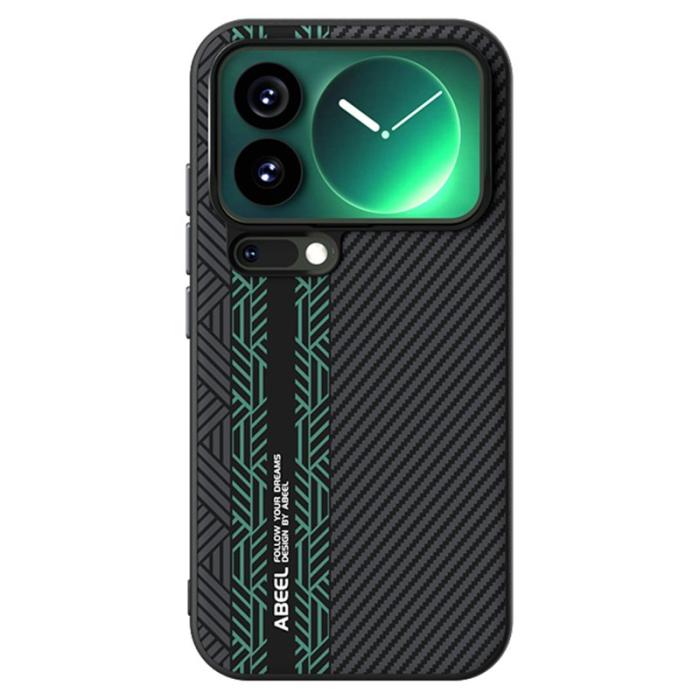 ABEEL - ABEEL Mobilskal till Xiaomi 17 Pro PC TPU Aluminium PU Läder - Textur 2