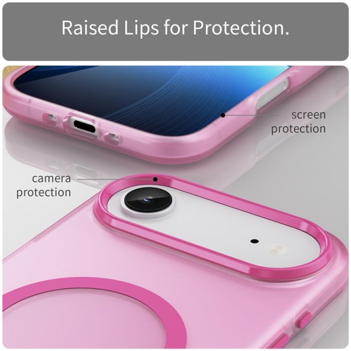 A-One Brand - iPhone 17 Air Mobilskal MagSafe Slim Matte Translucent - Rosa
