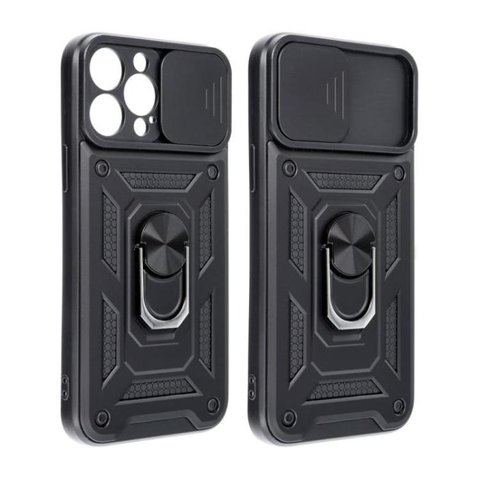OEM - Xiaomi Redmi Note 12 5G Mobilskal Ringhållare Slide Armor - Svart
