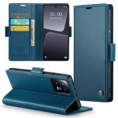 Caseme - CASEME Xiaomi 13 Pl&aring;nboksfodral Konstl&auml;der RFID-Skydd 3 Kort Bl&aring;
