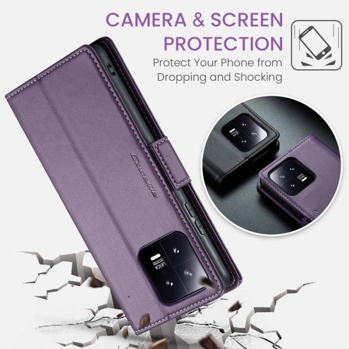 Caseme - CASEME Xiaomi 13 Plånboksfodral Konstläder RFID-Skydd Lila