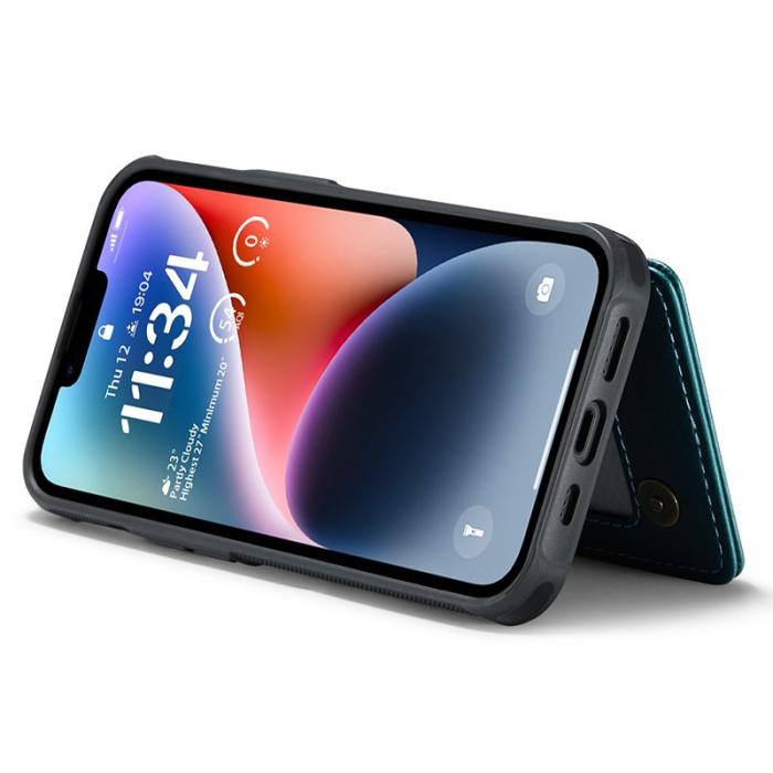 Caseme - CASEME C22 iPhone 14 Plus Fodral KonstLäder RFID-Skydd- Grön