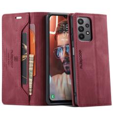 AUTSPACE - AUTSPACE A01 Wallet Fodral f&ouml;r Samsung Galaxy M23 5G - R&ouml;d