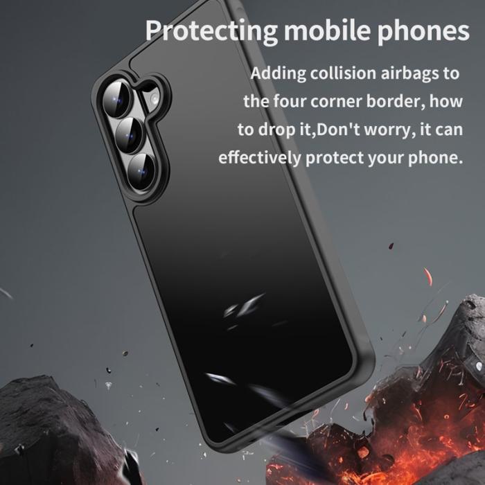 OEM - Mobilskal till Samsung Galaxy S26 Plus Stöttåligt Luftkuddar Frostad Plast Svart