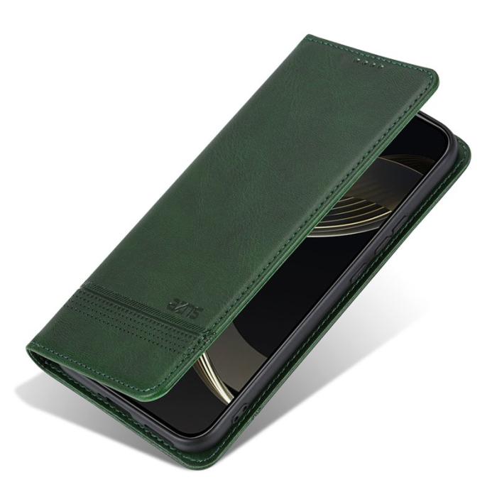 AZNS - AZNS Samsung Galaxy S25 Ultra Plånboksfodral Konstläder - Grön