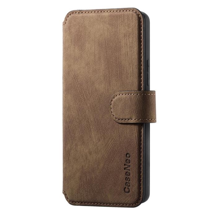 CASENEO - CASENEO Sony Xperia 10 VI Magnetiskt Plånboksfodral Konstläder - Brun
