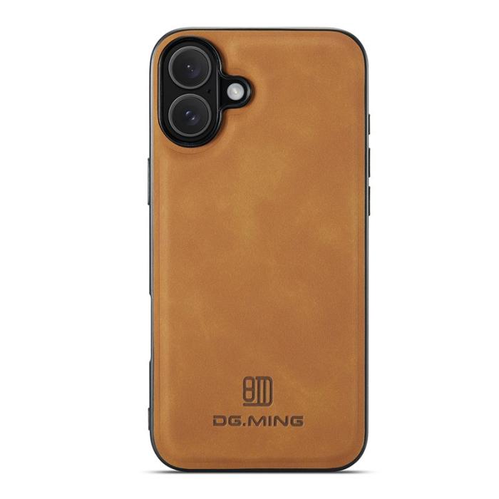 DG.MING - DG.MING Mobilskal till iPhone 17 PU Läder Hybrid - Brun