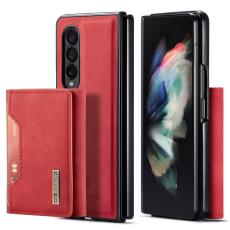 DG.MING - DG.MING Konstl&auml;der Pl&aring;nboksfodral f&ouml;r Samsung Galaxy Z Fold3 5G R&ouml;d