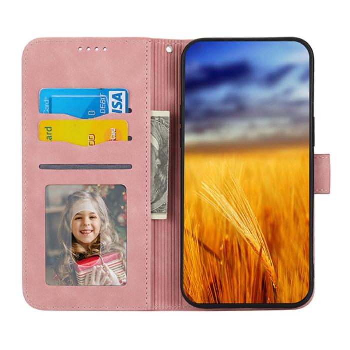 DIERFENG - DIERFENG DF-03 iPhone 14 Plus Plånboksfodral Konstläder - Rosa