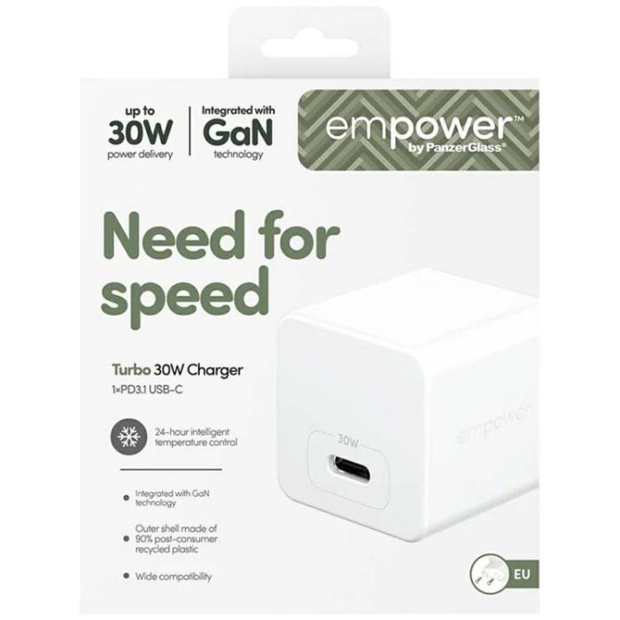 PanzerGlass - Empower by PanzerGlass Snabbladdare 30W USB-C - Silver