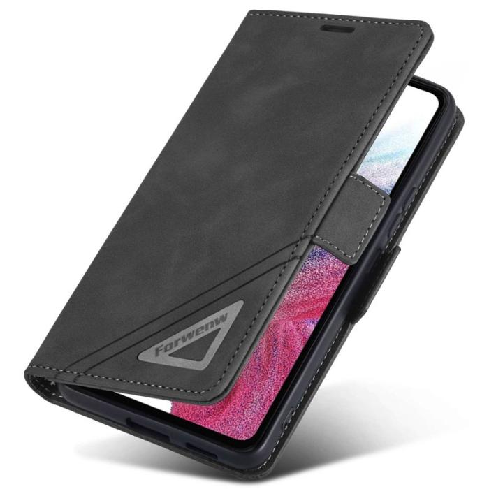 FORWENW - FORWENW F3-Series Samsung Galaxy A53 5G Plånboksfodral Konstläder - Svart