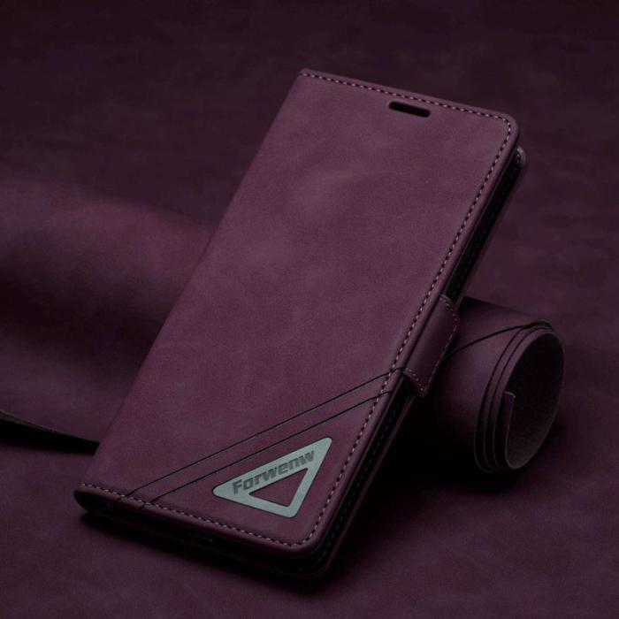 FORWENW - FORWENW F3-Series Samsung Galaxy A53 5G Konstläder Plånboksfodral - Vinröd