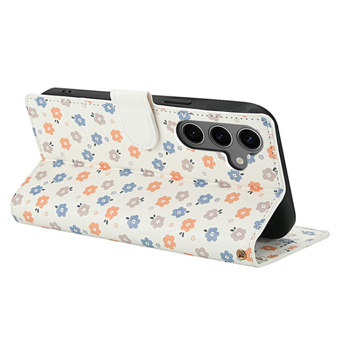 A-One Brand - Galaxy S25 Plus - S24 Plus Plånboksfodral Rhombic Floral A4