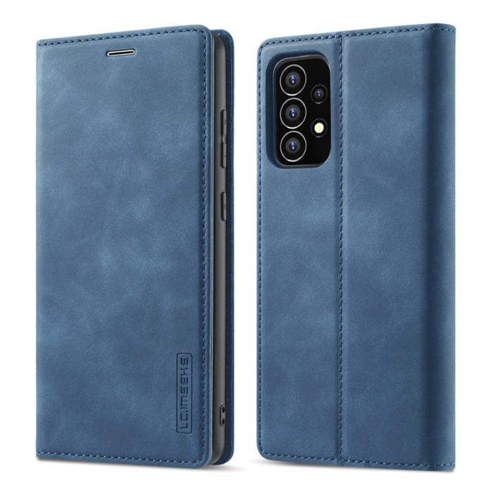 LC.imeeke - LC.IMEEKE Samsung Galaxy A53 5G Plånboksfodral Konstläder - Blå