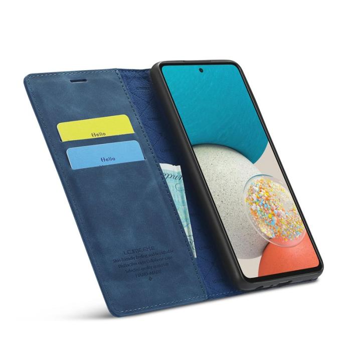 LC.imeeke - LC.IMEEKE Samsung Galaxy A53 5G Plånboksfodral Konstläder - Blå