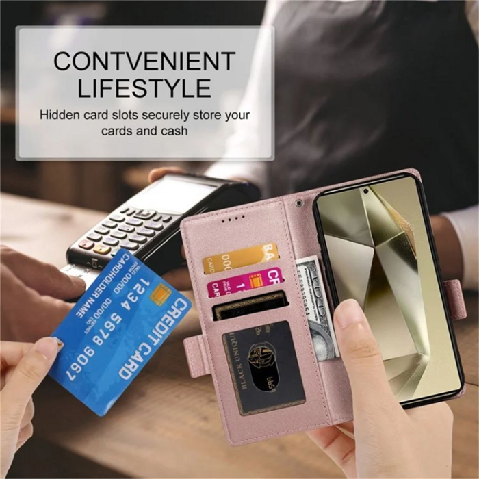 OEM - Galaxy S25 Ultra Plånboksfodral - Rosa Guld