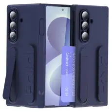 A-One Brand - Mobilskal F&ouml;r Galaxy Z Fold 8 Kortfack Kickstand med Sk&auml;rmskydd - Bl&aring;
