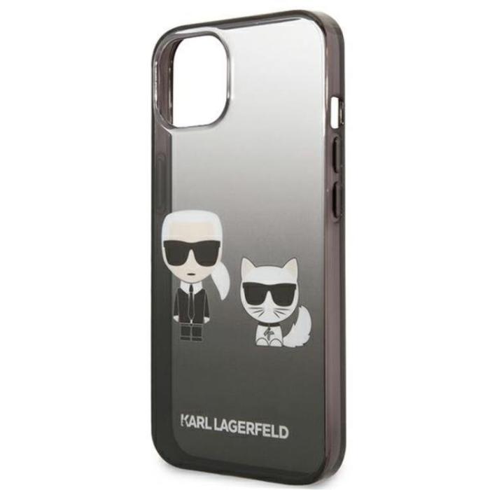 KARL LAGERFELD - Karl Lagerfeld iPhone 13 mini Skal Gradient Ikonik Karl & Choupette - Svart