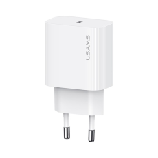 USAMS - USAMS GaN Snabbladdare USB-C 20W CC226 T65 EU PD - Vit
