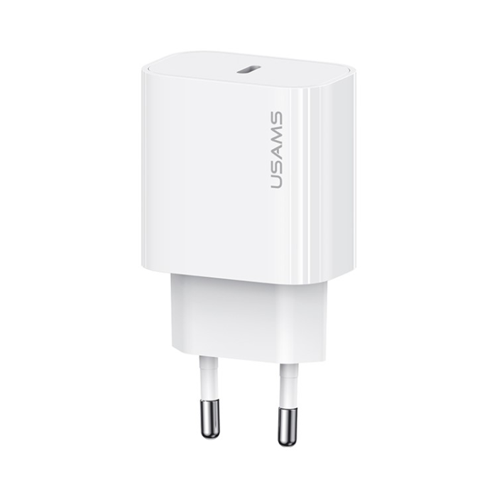 USAMS - USAMS GaN Snabbladdare USB-C 20W CC226 T65 EU PD - Vit