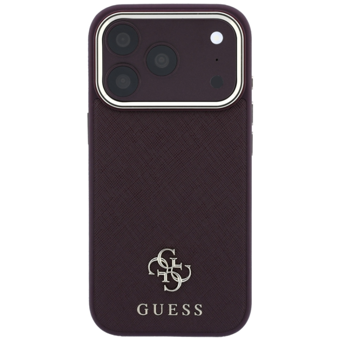Guess - Guess Mobilskal För iPhone 18 Pro Max/17 Pro Max Magsafe Saffiano Small 4G Logo