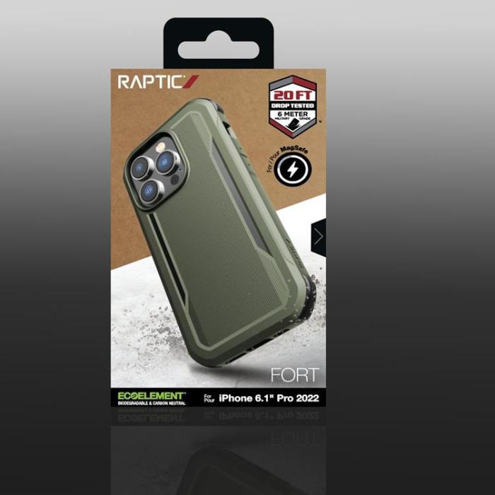 Raptic - Raptic iPhone 14 Pro Skal Magsafe Fort Armored - Grön