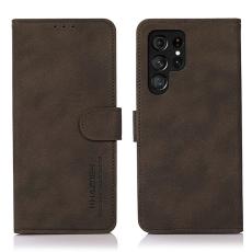 KHAZNEH - KHAZNEH Samsung Galaxy S26 Ultra Fodral Konstl&auml;der St&auml;ll - Brun