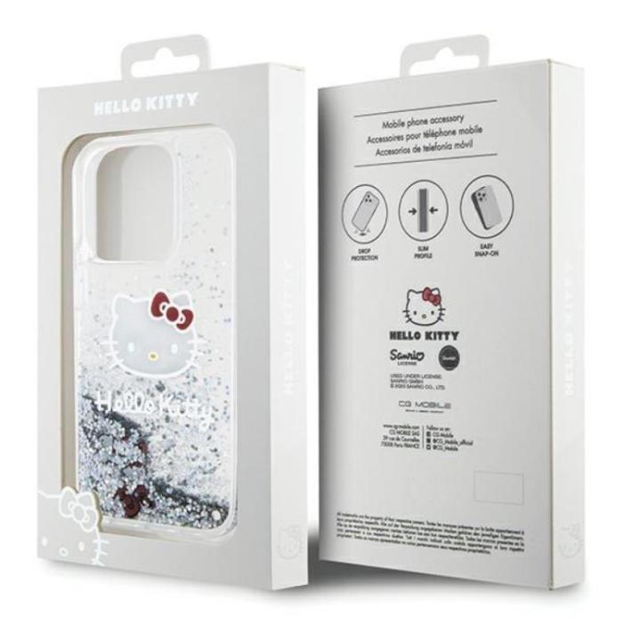 Hello Kitty - Hello Kitty iPhone 15 Pro Mobilskal Liquid Glitter Charms