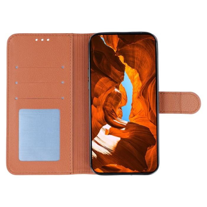 OEM - Samsung Galaxy S26 Fodral Konstläder Feather Imprint - Brun