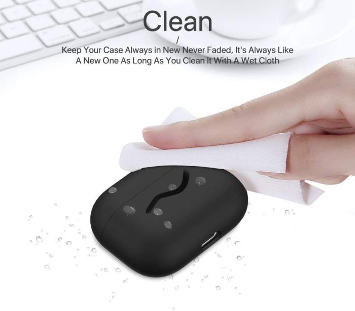 A-One Brand - Airpods Pro 1 Skal Liquid Silicone - Svart