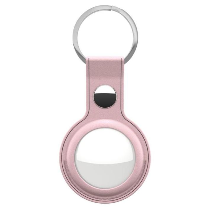 KeyBudz - Keybudz Nyckelring i Läder För AirTag - Rosa