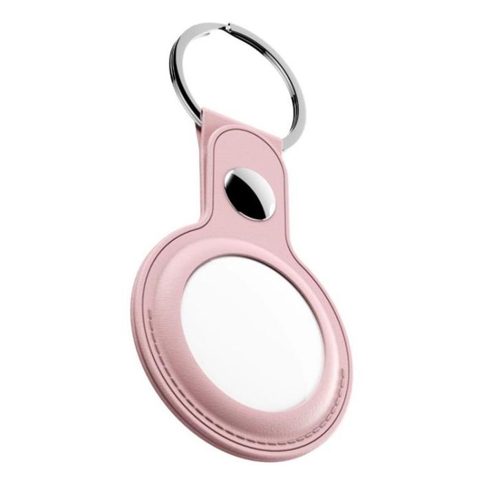 KeyBudz - Keybudz Nyckelring i Läder För AirTag - Rosa