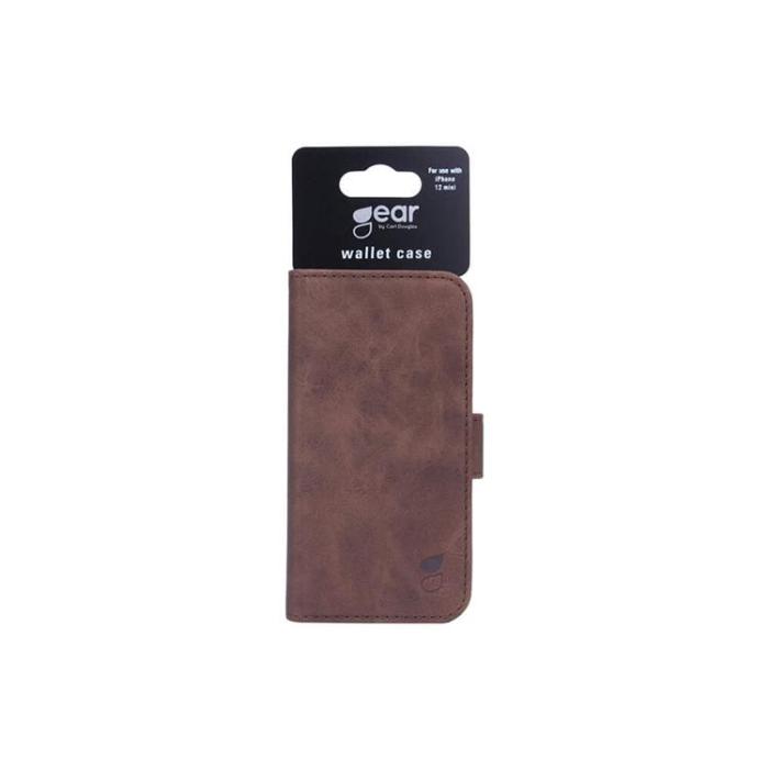 GEAR - GEAR Mobilfodral Nubuck PU iPhone 12 Mini - Brun