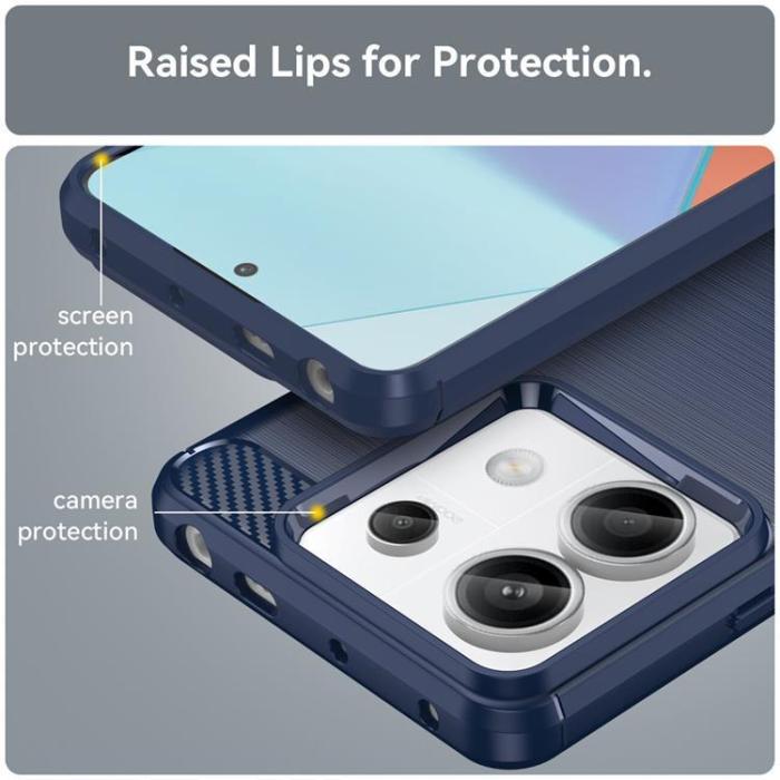 OEM - Xiaomi Redmi Note 13 Pro 5G Mobilskal Carbon - Blå
