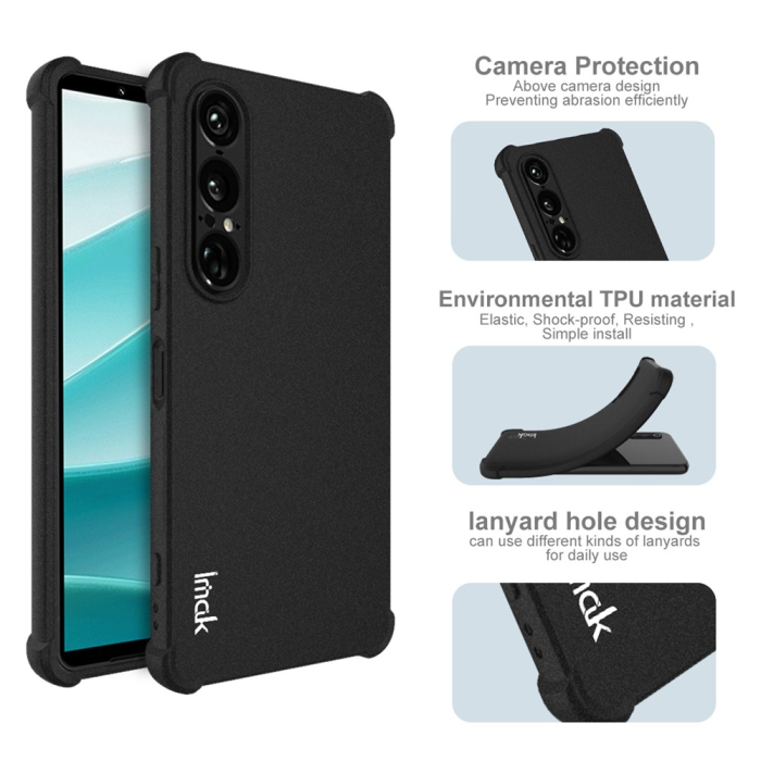 Imak - IMAK Sony Xperia 1 VII Mobilskal Airbag Shockproof TPU - Svart