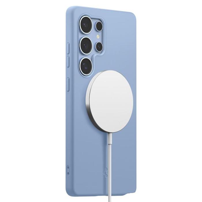 Spigen - Spigen Galaxy S25 Ultra Mobilskal Magsafe Silikon Fit - Blå