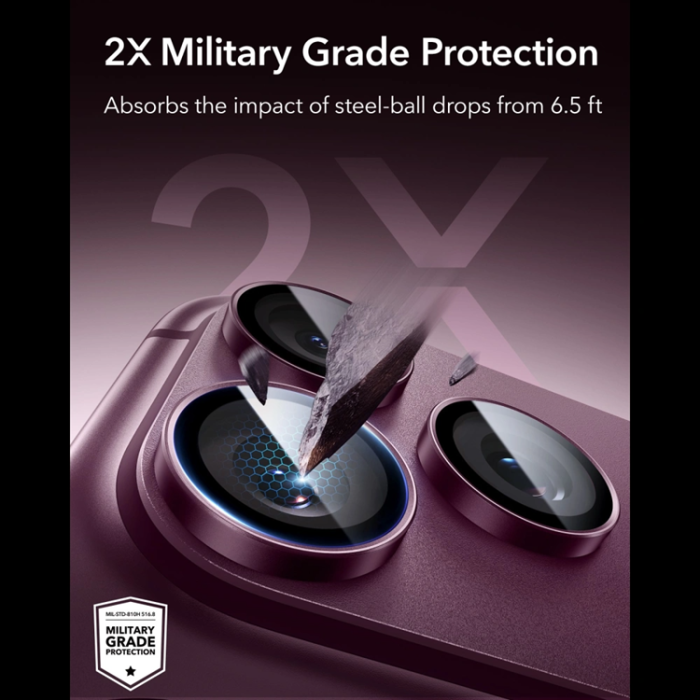 Tech-Protect - ESR Härdat Glas Kameraskydd för iPhone 18 Pro/18 Pro Max Armorite