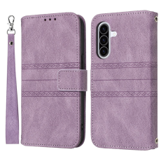 A-One Brand - Galaxy A17 / A26 Plånboksfodral Imprinted Läder - Lila