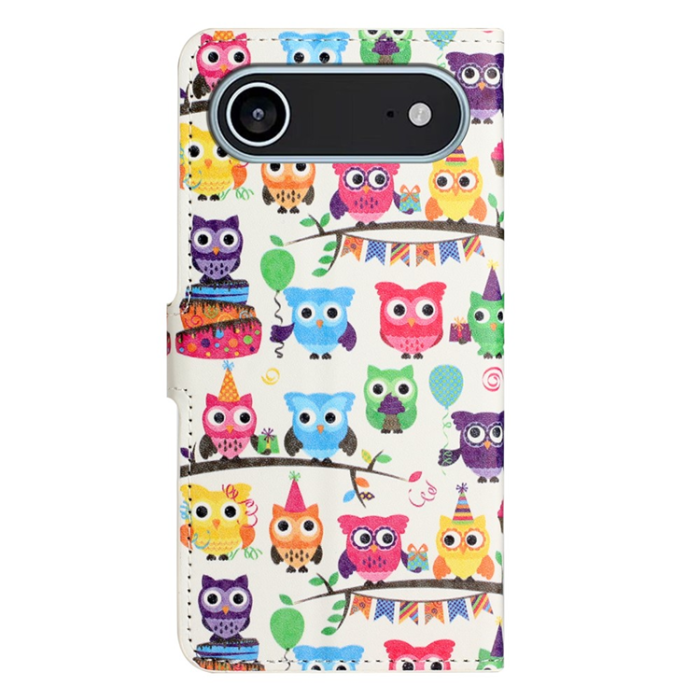 A-One Brand - iPhone Air Plånboksfodral Pattern Print - Ugglor klistermärke