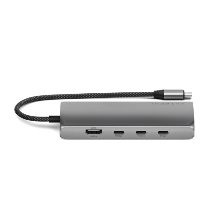 Satechi - Satechi USB-C Multiport HUB 8K med Ethernet V3 - Rymdgrå