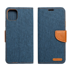 OEM - iPhone 16 Pro Max Plånboksfodral Canvas - Marinblå