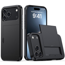A-One Brand - iPhone 17 Pro Mobilskal korthållare - Svart