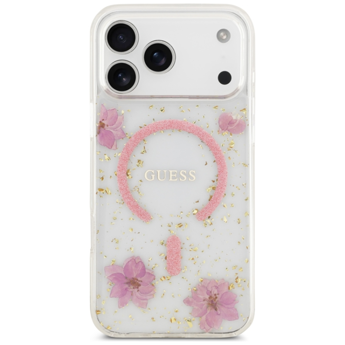 Guess - Guess Mobilskal För iPhone 18 Pro Max/17 Pro Max Magsafe Resin Flowers