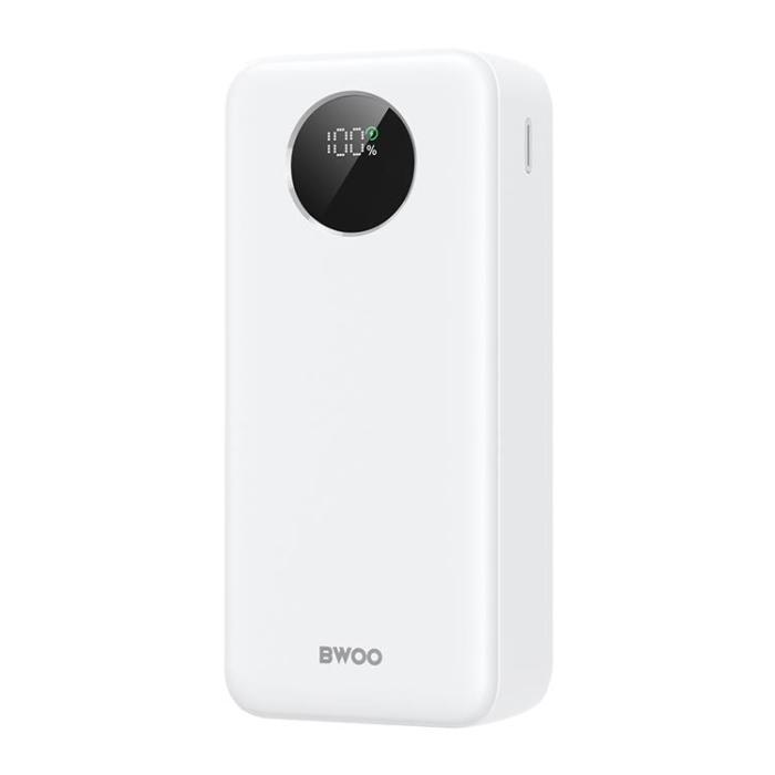 BWOO - BWOO Powerbank 30000mAh 22.5W med LCD-skärm - Vit